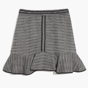*NWOT* Madewell Tweed Boucle Ruffle Mini Skirt